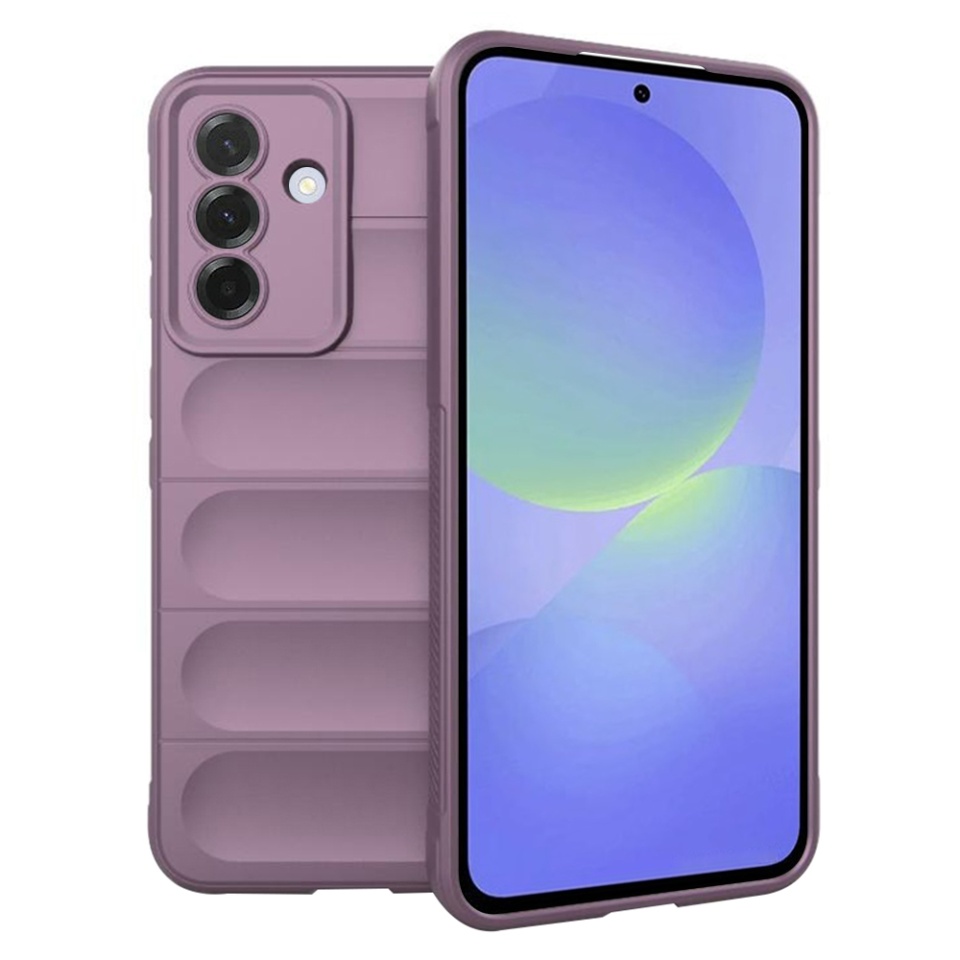 Husa pentru Samsung Galaxy A36 5G / Galaxy A56 5G, SKYDDAR INNOVATION, Vogue, din Silicon Mat, Mov, set cu sticker