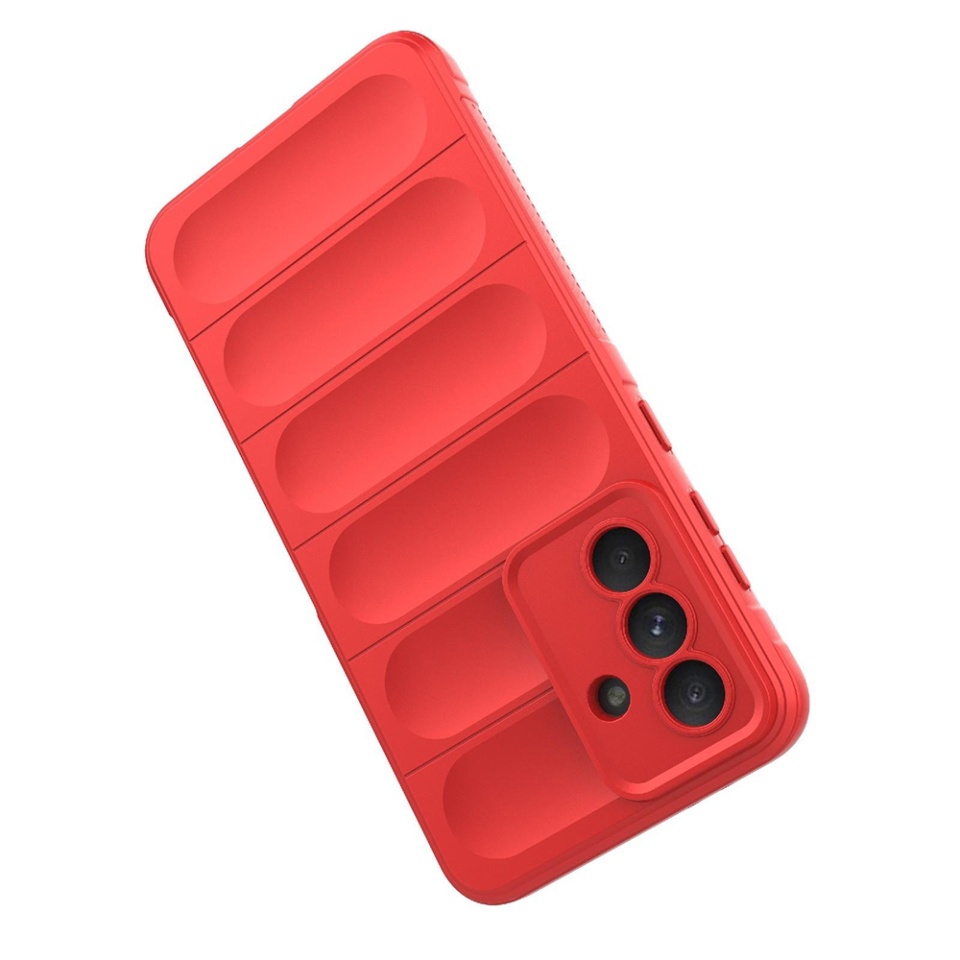 Husa pentru Samsung Galaxy A36 5G / Galaxy A56 5G, SKYDDAR INNOVATION, Vogue, din Silicon Mat, Rosu, set cu sticker - 2 | YEO