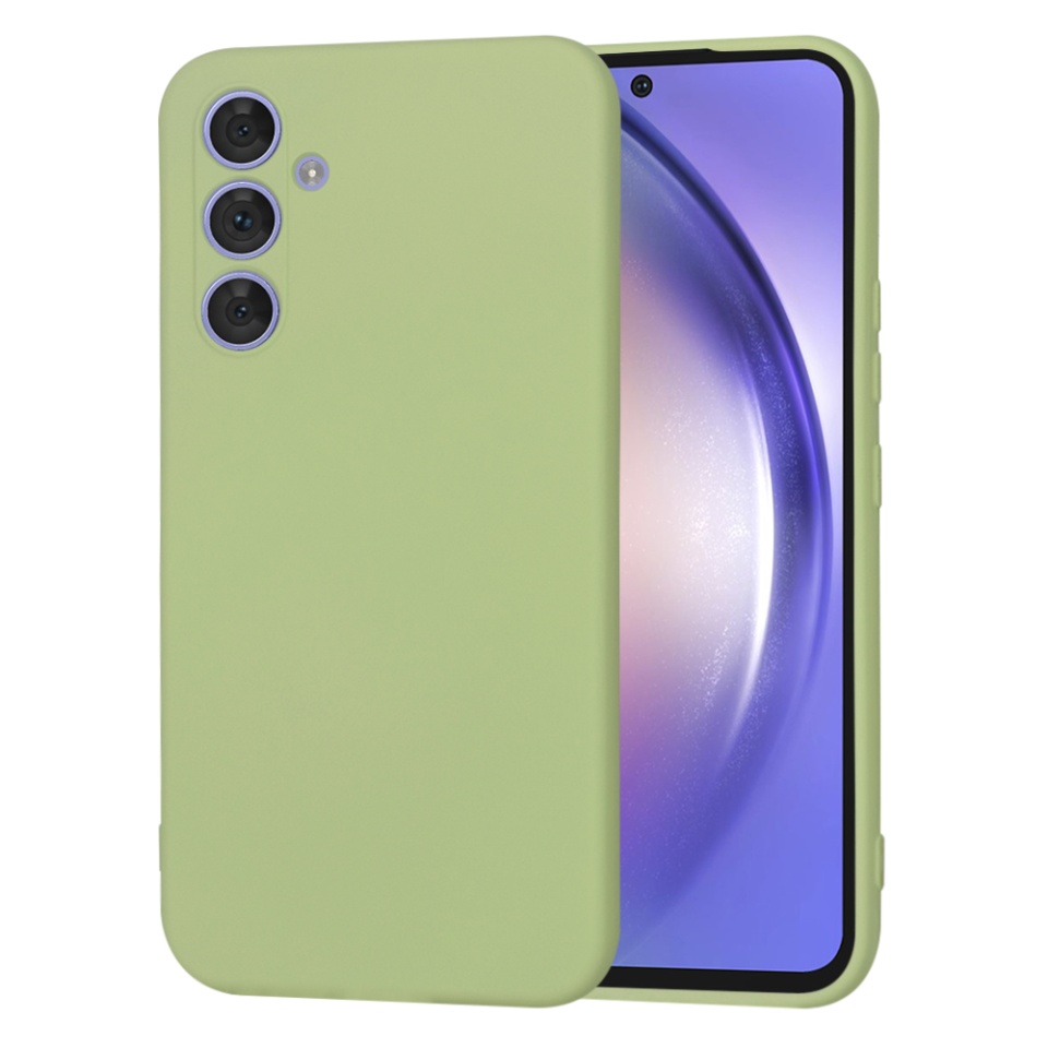 Husa pentru Samsung Galaxy A54 din Silicon Catifelat, Protectie Premium, Skyddar SoftElegance - Verde