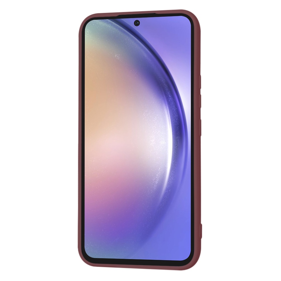 Husa pentru Samsung Galaxy A54 din Silicon Catifelat, Protectie Premium, Skyddar SoftElegance - Bordo - 2 | YEO