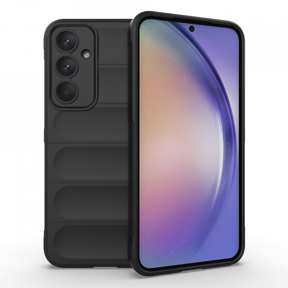 Husa pentru Samsung Galaxy A54 eleganta, din silicon mat, SKDR Vogue - Negru