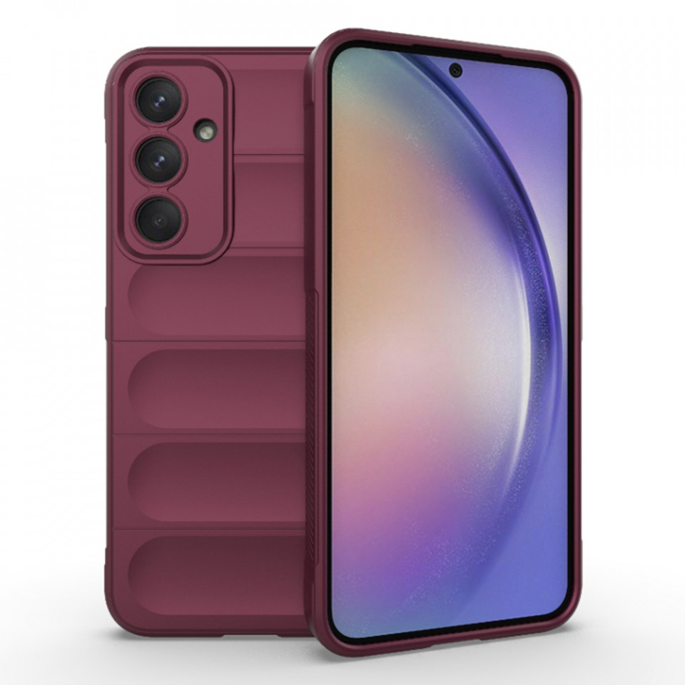 Husa pentru Samsung Galaxy A54 eleganta, din silicon mat, SKDR Vogue - Bordo