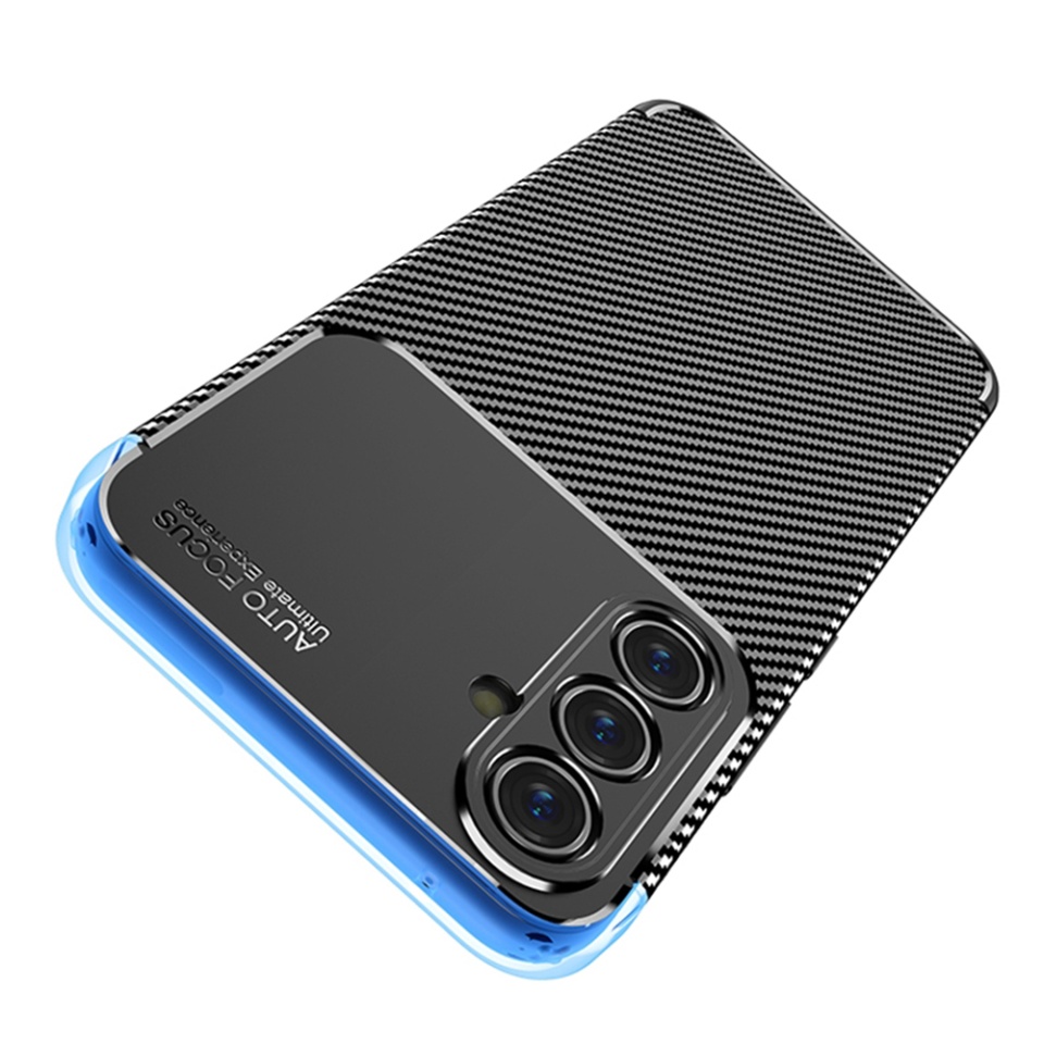 Husa pentru Samsung Galaxy A54, SKYDDAR INNOVATION, CarbonFiber, Antisoc, Negru, set cu sticker - 3 | YEO