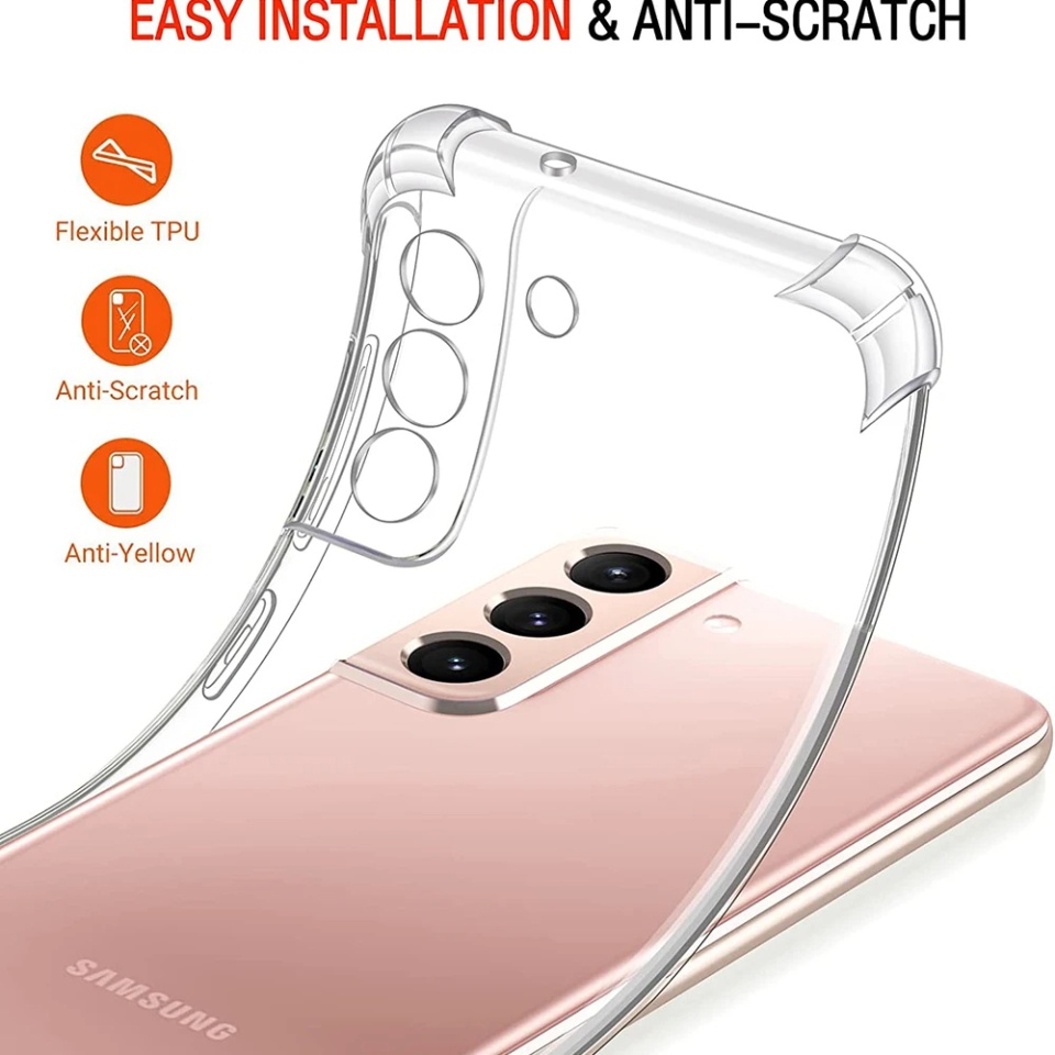Husa pentru Samsung Galaxy A54 , SKYDDAR INNOVATION, Shockproof Clear din Silicon Slim, Transparenta, set cu sticker - 3 | YEO