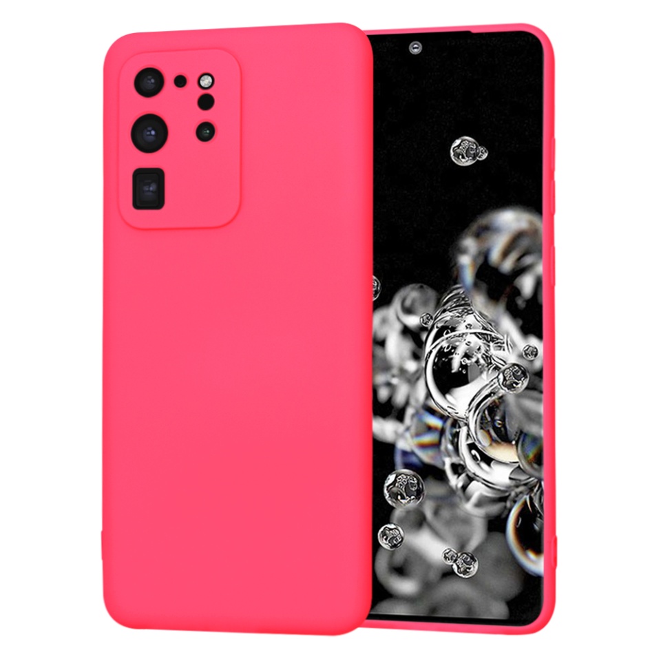Husa pentru Samsung Galaxy S20 Ultra 5G / Galaxy S20 Ultra din Silicon Catifelat, Protectie Premium, Skyddar SoftElegance - Fucsia