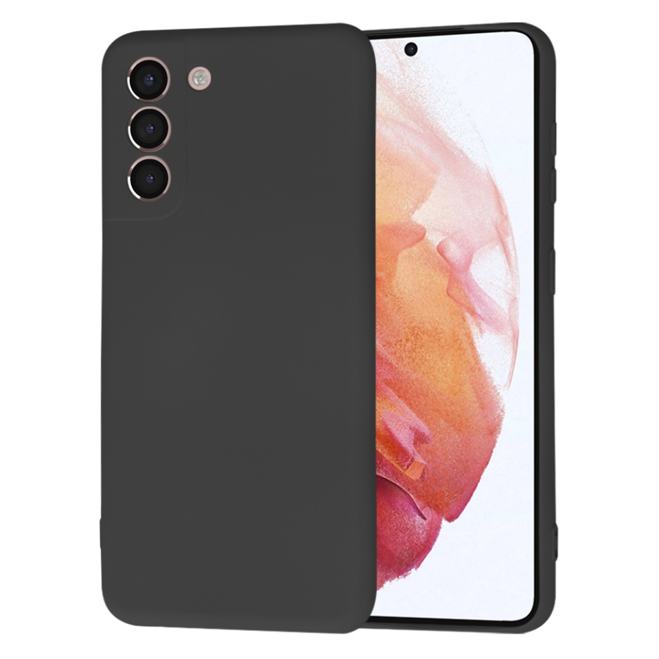 Husa pentru Samsung Galaxy S21 5G din Silicon Catifelat, Protectie Premium, Skyddar SoftElegance - Negru