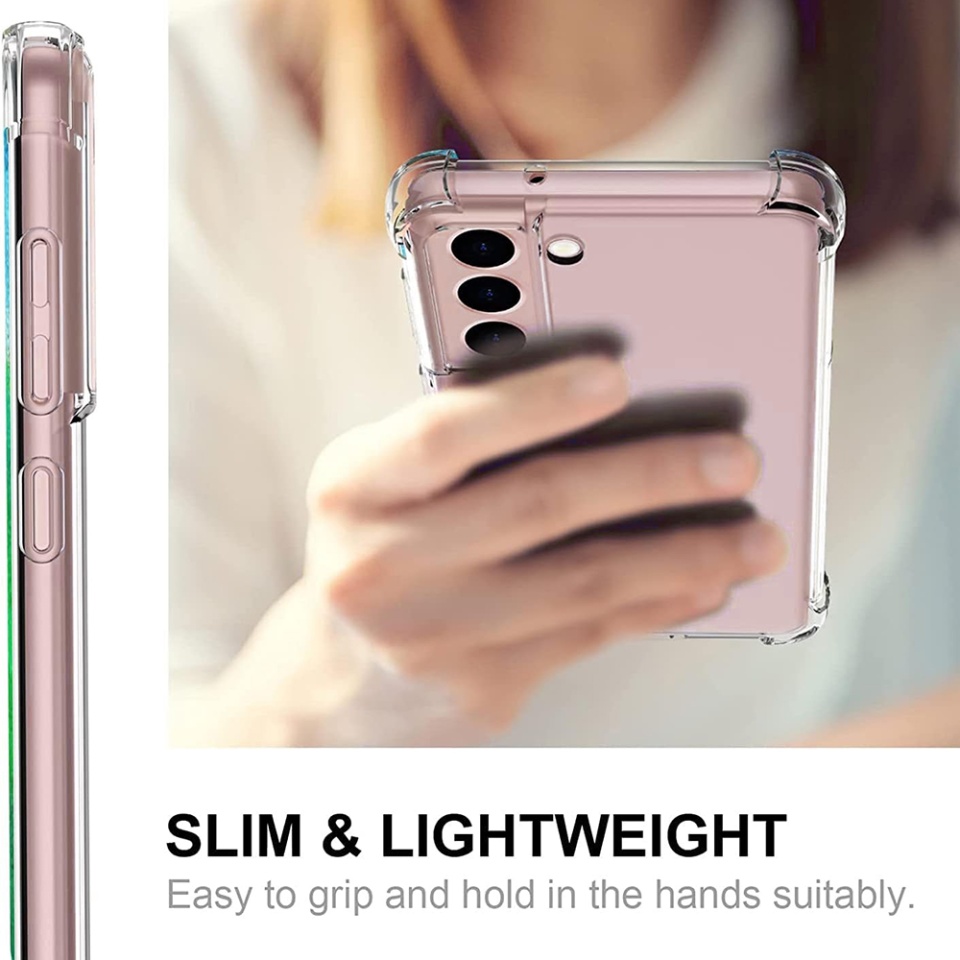 Husa pentru Samsung Galaxy S21 5G , SKYDDAR INNOVATION, Shockproof Clear din Silicon Slim, Transparenta, set cu sticker - 1 | YEO