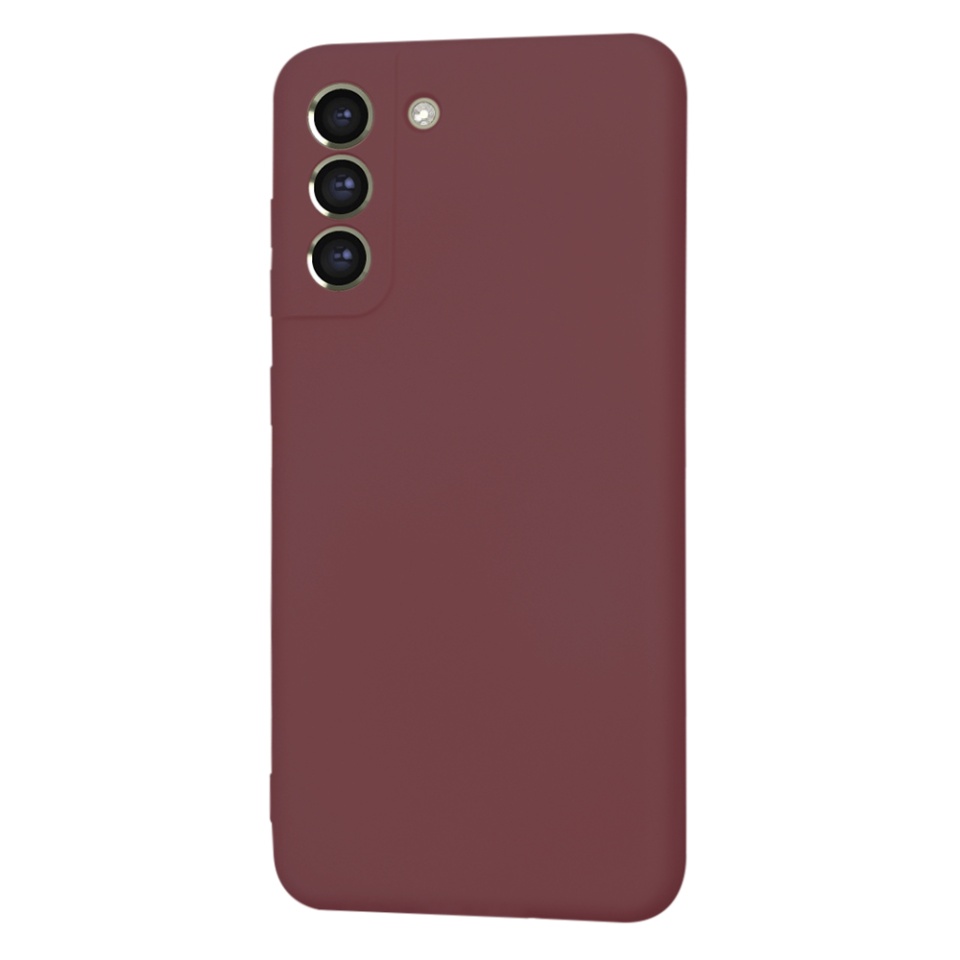 Husa pentru Samsung Galaxy S21 FE 5G din Silicon Catifelat, Protectie Premium, Skyddar SoftElegance MagSafe - Bordo - 2 | YEO