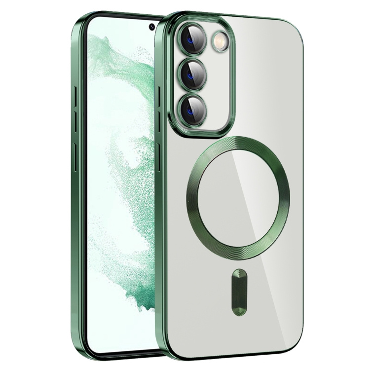 Husa pentru Samsung Galaxy S21 Plus 5G cu Magsafe integrat, SKYDDAR Luxury Shield - Verde inchis