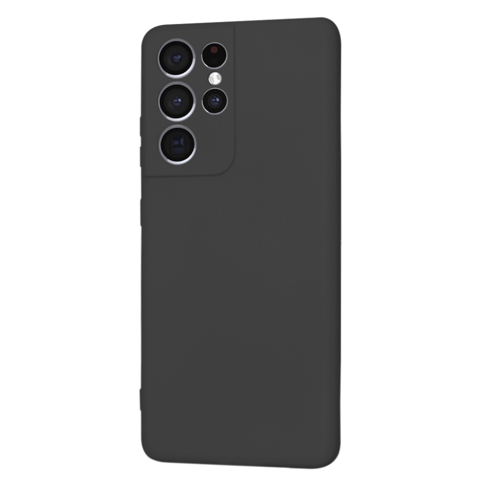Husa pentru Samsung Galaxy S21 Ultra 5G din Silicon Catifelat, Protectie Premium, Skyddar SoftElegance - Negru - 3 | YEO