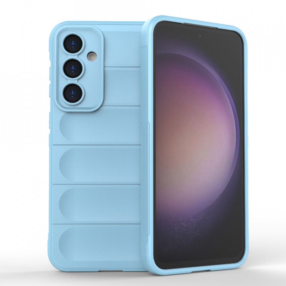 Husa pentru Samsung Galaxy S23 FE eleganta, din silicon mat, SKDR Vogue - Bleu