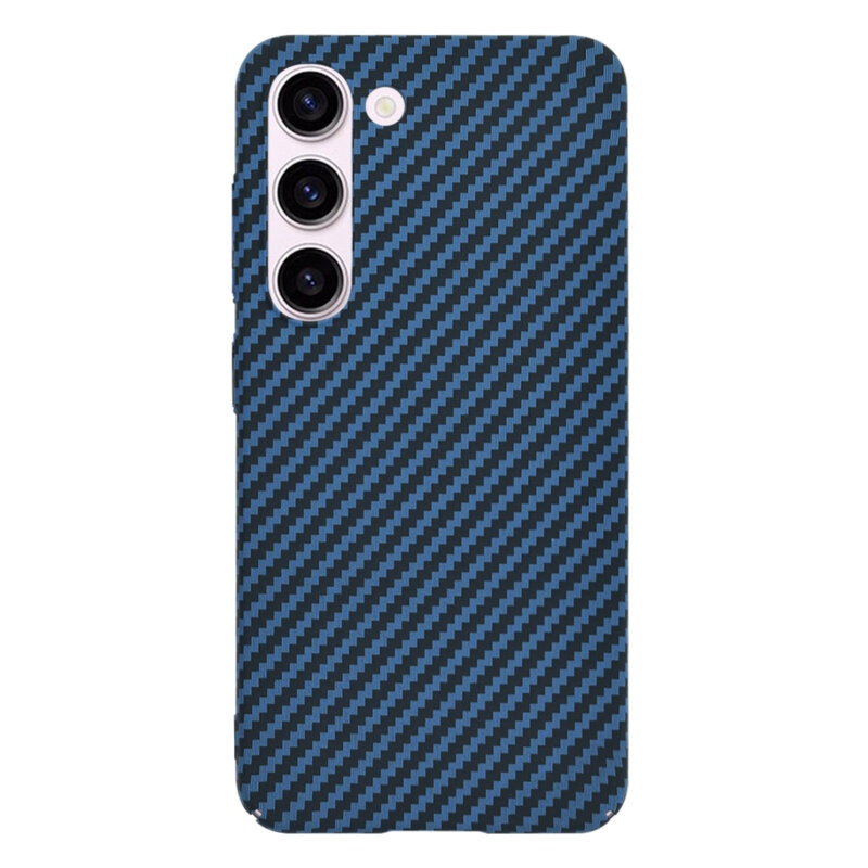 Husa pentru Samsung Galaxy S23, Finisaj Premium cu Textura de Carbon, Design Elegant, SKDR CarbonFlex - Cyan - 2 | YEO