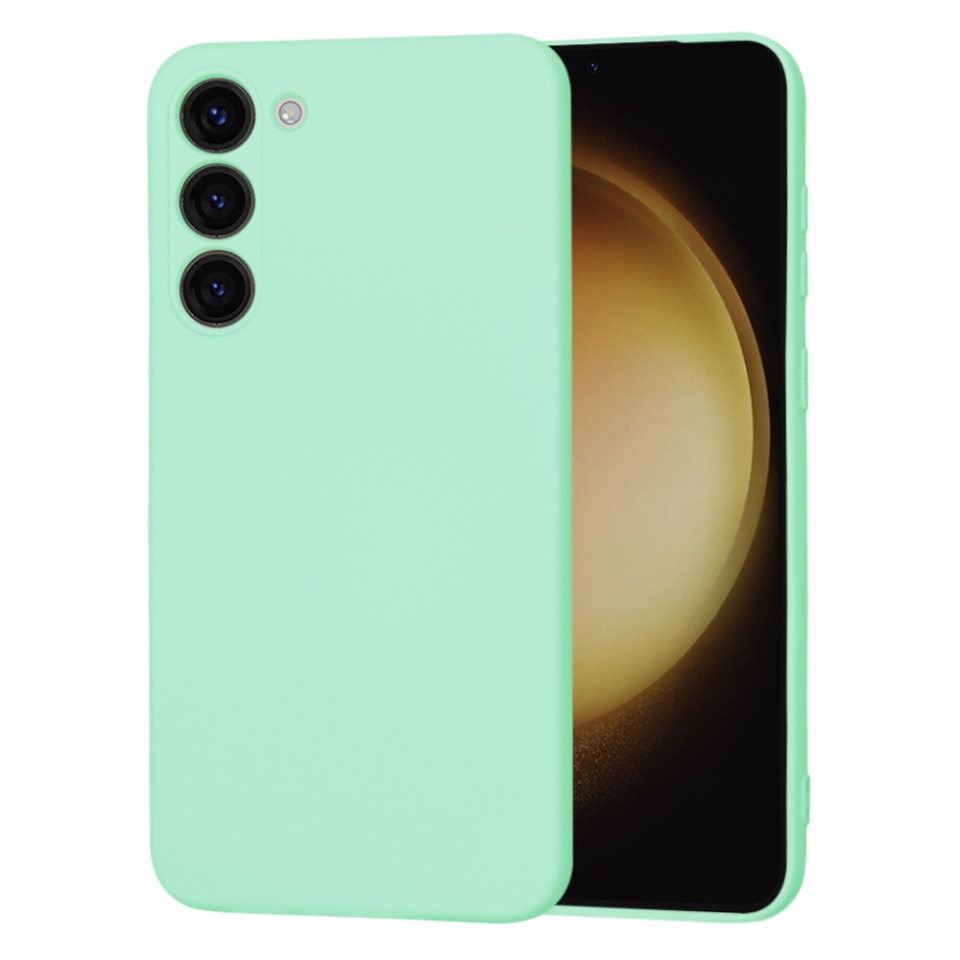 Husa pentru Samsung Galaxy S23 Plus din Silicon Catifelat, Protectie Premium, Skyddar SoftElegance MagSafe - Verde deschis