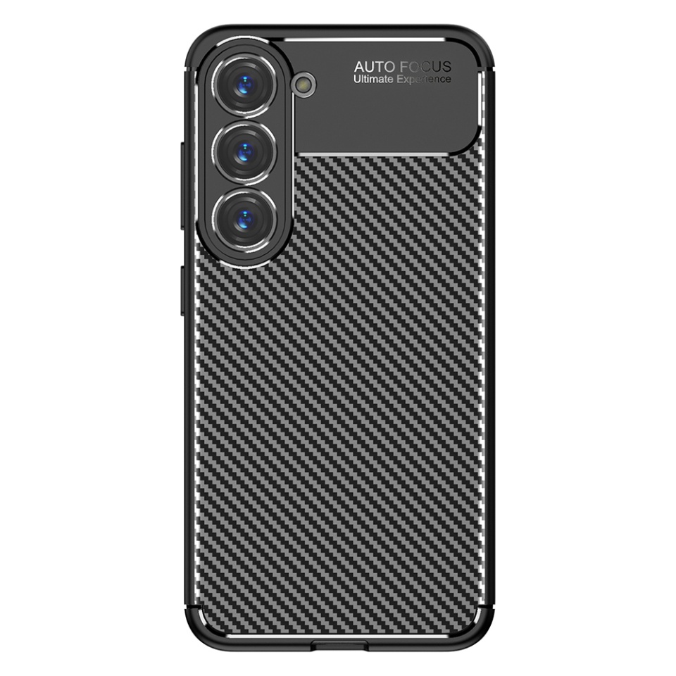 Husa pentru Samsung Galaxy S23 Plus, SKYDDAR INNOVATION, CarbonFiber, Antisoc, Negru, set cu sticker - 3 | YEO