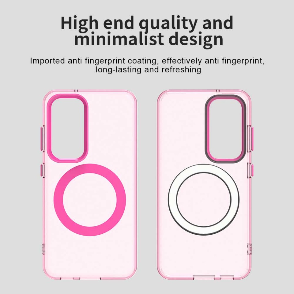 Husa pentru Samsung Galaxy S23 Plus, SKYDDAR INOVATION, CandyCase, Magsafe, set cu sticker, Roz - 2 | YEO