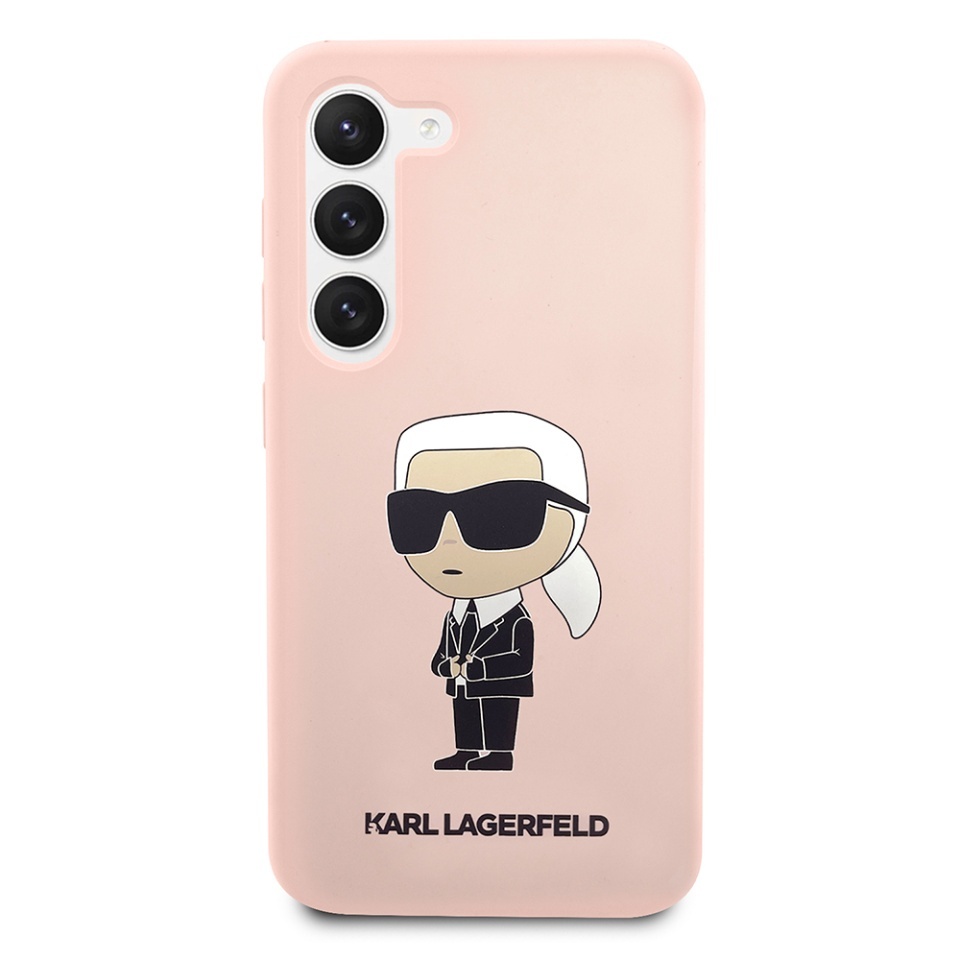 Husa pentru Samsung Galaxy S23, Silicone, Karl Lagerfeld, Roz - 1 | YEO