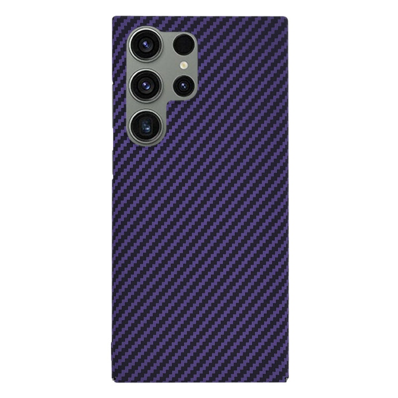 Husa pentru Samsung Galaxy S23 Ultra, Finisaj Premium cu Textura de Carbon, Design Elegant, SKDR CarbonFlex - Mov - 2 | YEO