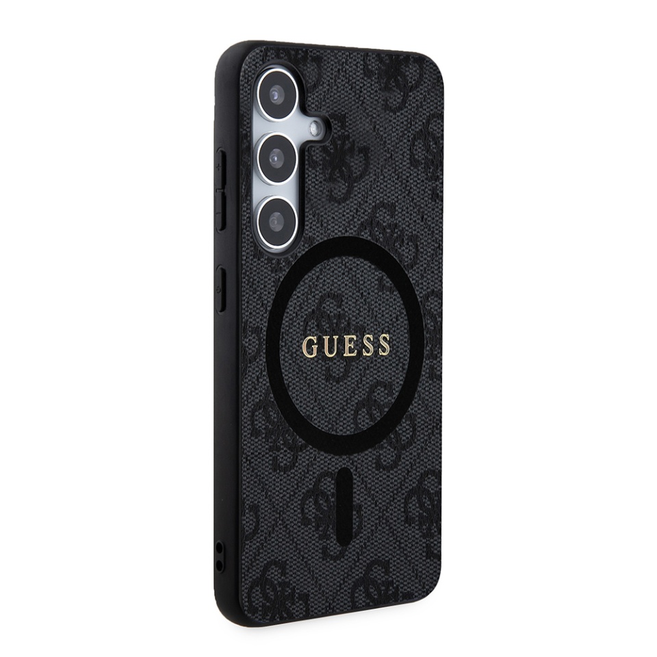 Husa pentru Samsung Galaxy S24, 4G Collection Leather MagSafe, Guess - Negru - 3 | YEO