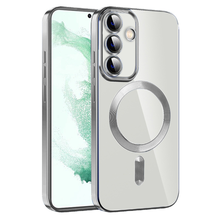 Husa pentru Samsung Galaxy S24 cu Magsafe integrat, SKYDDAR Luxury Shield - Argintiu