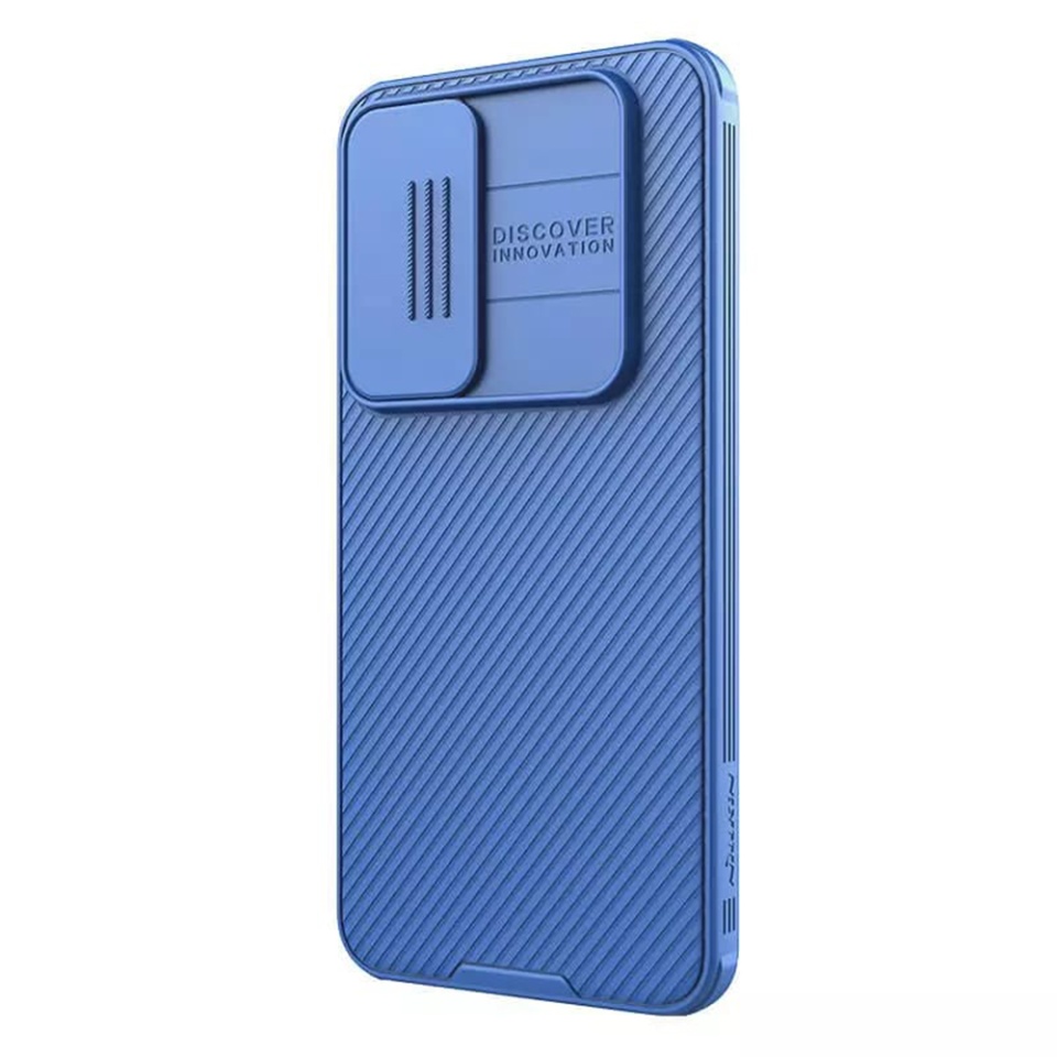 Husa pentru Samsung Galaxy S24 FE cu inel magnetic si protectie camera Nillkin CamShield - Albastru - 1 | YEO