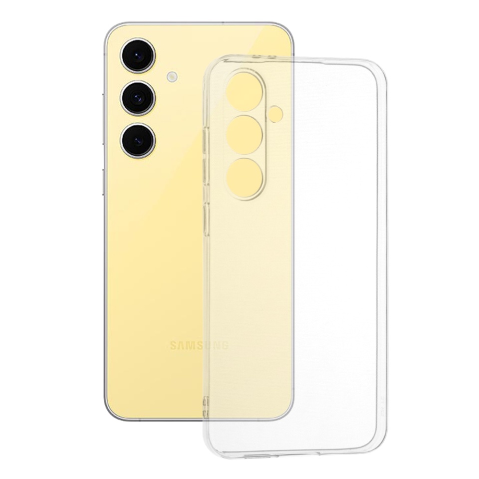 Husa pentru Samsung Galaxy S24 FE din silicon transparent, SKDR ClearGuard - Transparent
