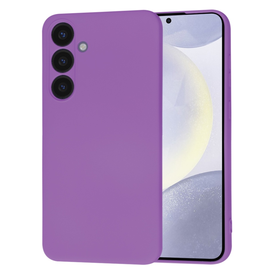 Husa pentru Samsung Galaxy S24 Plus din Silicon Catifelat, Protectie Premium, Skyddar SoftElegance MagSafe - Mov