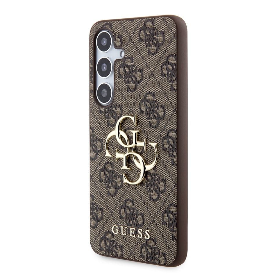 Husa pentru Samsung Galaxy S24 Plus, Guess 4G Metal Logo, Protectie Slim, Compatibila, Maro - 3 | YEO