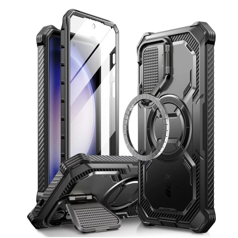 Husa pentru Samsung Galaxy S24 Plus, Kickstand, AntiSock, I-Blason Armorbox - Negru