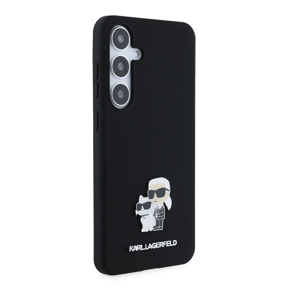 Husa pentru Samsung Galaxy S24 Plus, Silicone, Karl Lagerfeld, Negru - 2 | YEO