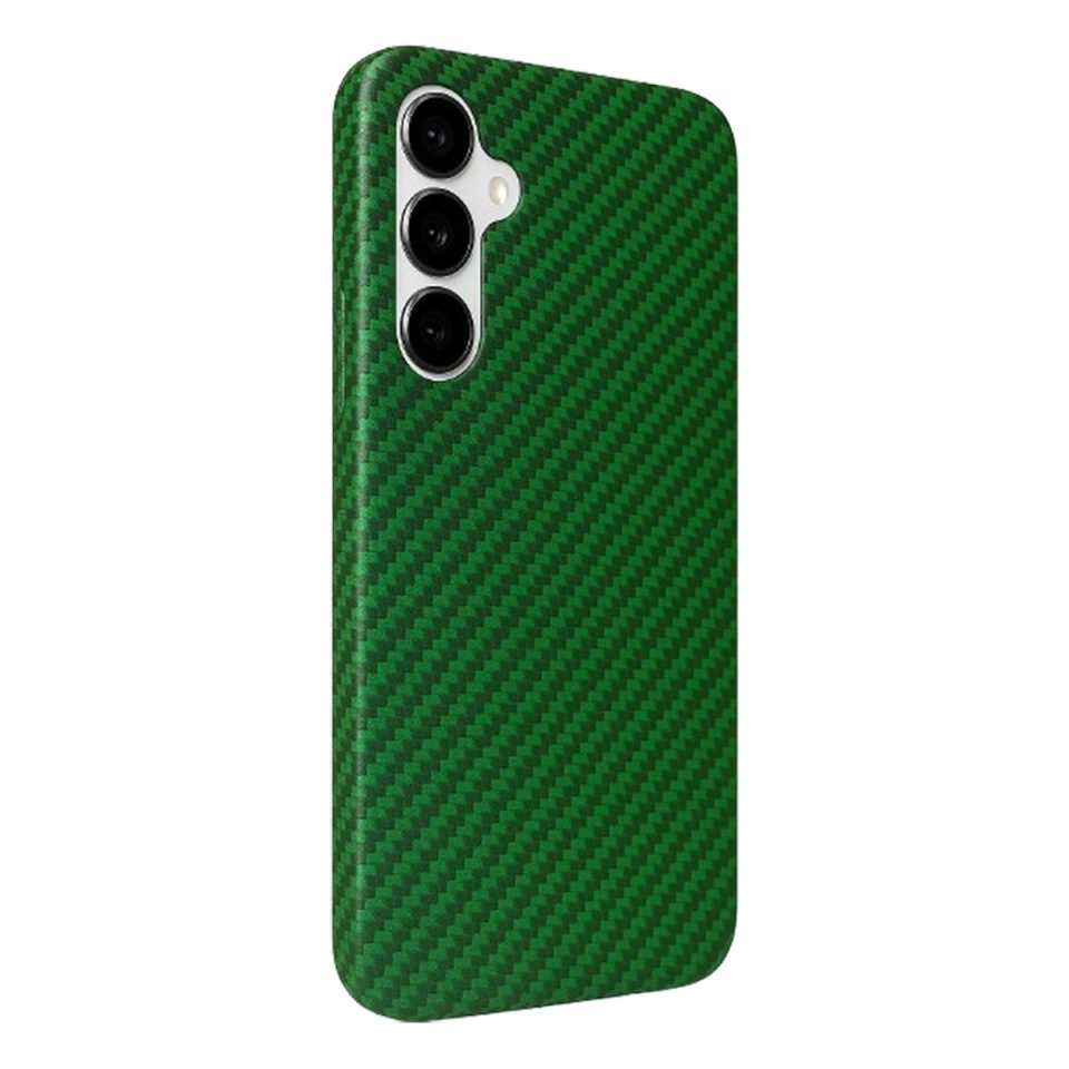 Husa pentru Samsung Galaxy S24 Plus, SKYDDAR INNOVATION, Carbonite FiberShell, Verde, set cu sticker
