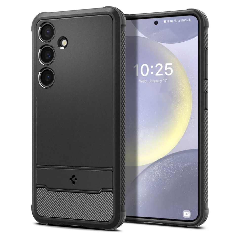 Husa pentru Samsung Galaxy S24 Plus, Spigen Rugged Armor - Negru