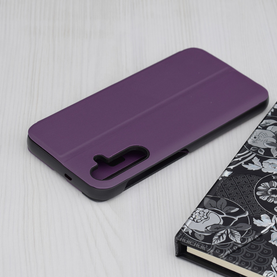 Husa pentru Samsung Galaxy S24 tip carte, Skyddar Eco View Leather - Mov - 1 | YEO
