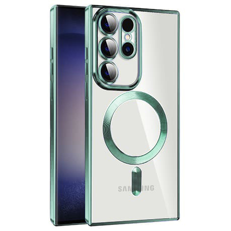Husa pentru Samsung Galaxy S24 Ultra cu Magsafe integrat, SKYDDAR Luxury Shield - Verde inchis
