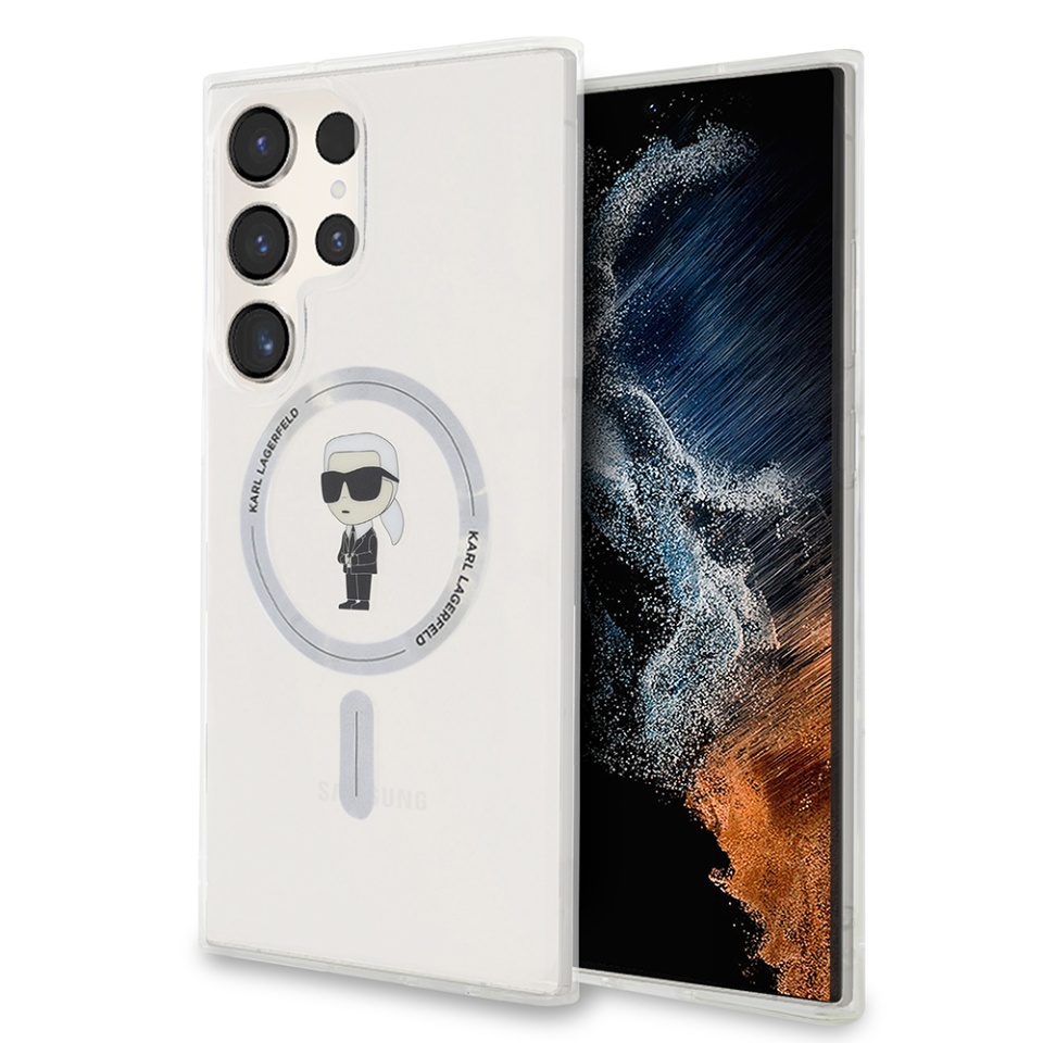 Husa pentru Samsung Galaxy S24 Ultra, Karl Lagerfeld, IML MagSafe, Transparenta