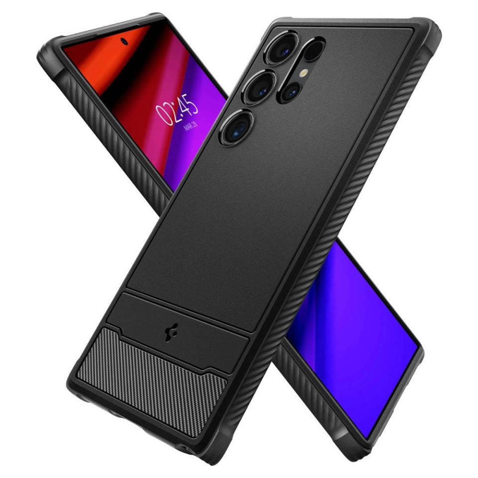 Husa pentru Samsung Galaxy S24 Ultra, Spigen Rugged Armor - Negru - 7