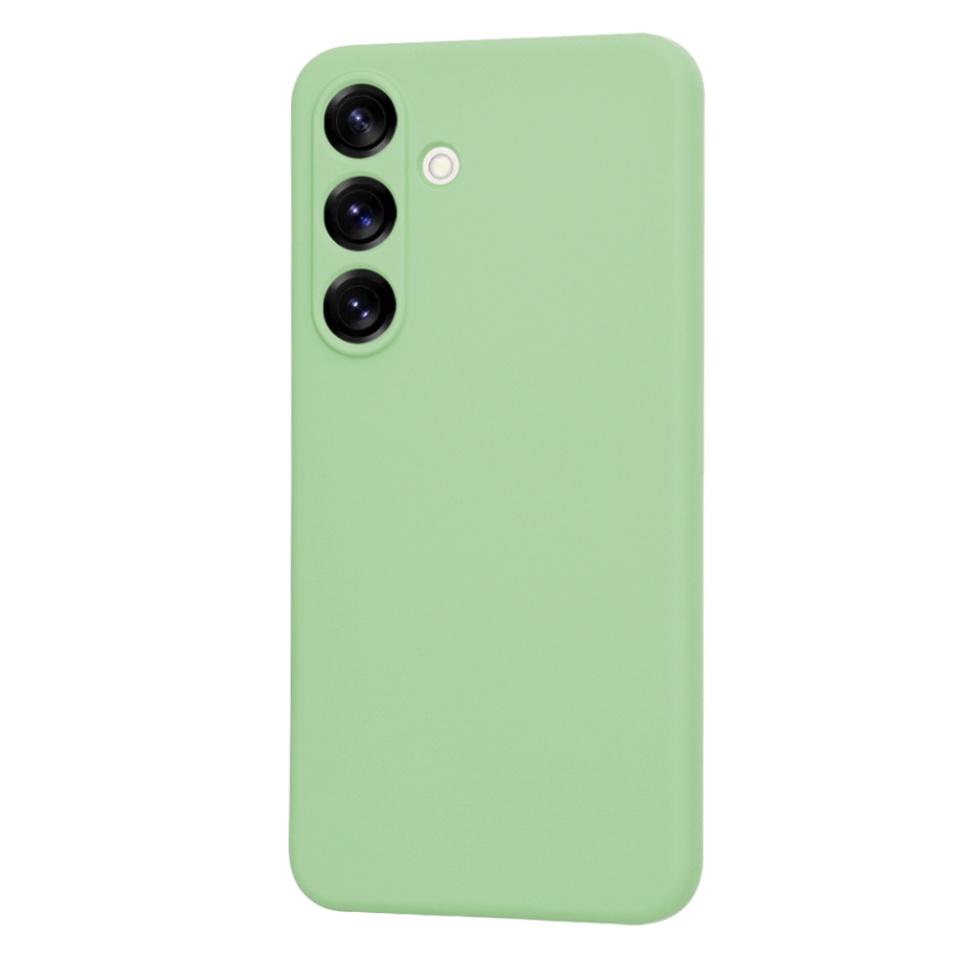 Husa pentru Samsung Galaxy S25 din Silicon Catifelat, Protectie Premium, Skyddar SoftElegance - Verde deschis - 2 | YEO