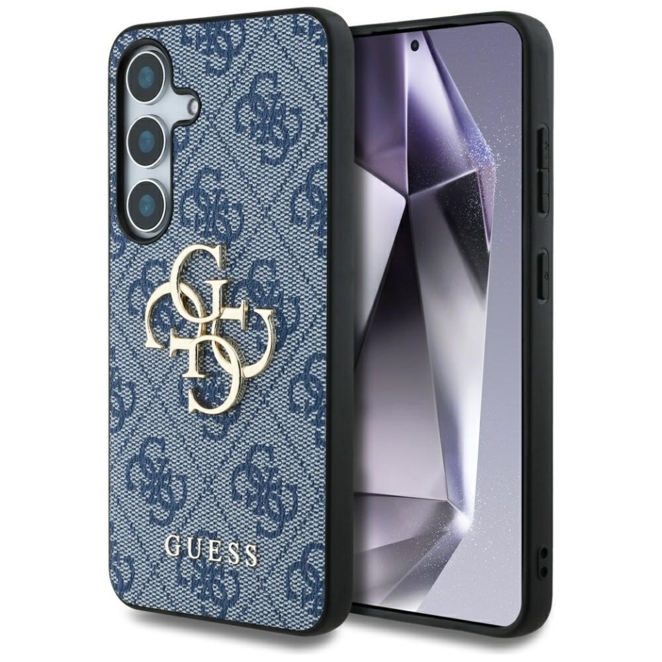 Husa pentru Samsung Galaxy S25, Guess Hardcase 4G Big Logo, Protectie Slim, Compatibila, Albastru