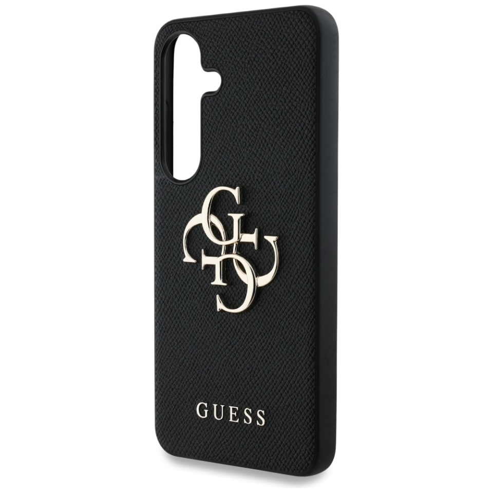 Husa pentru Samsung Galaxy S25, Guess, Hardcase Grained Big and Classic, Negru - 2 | YEO