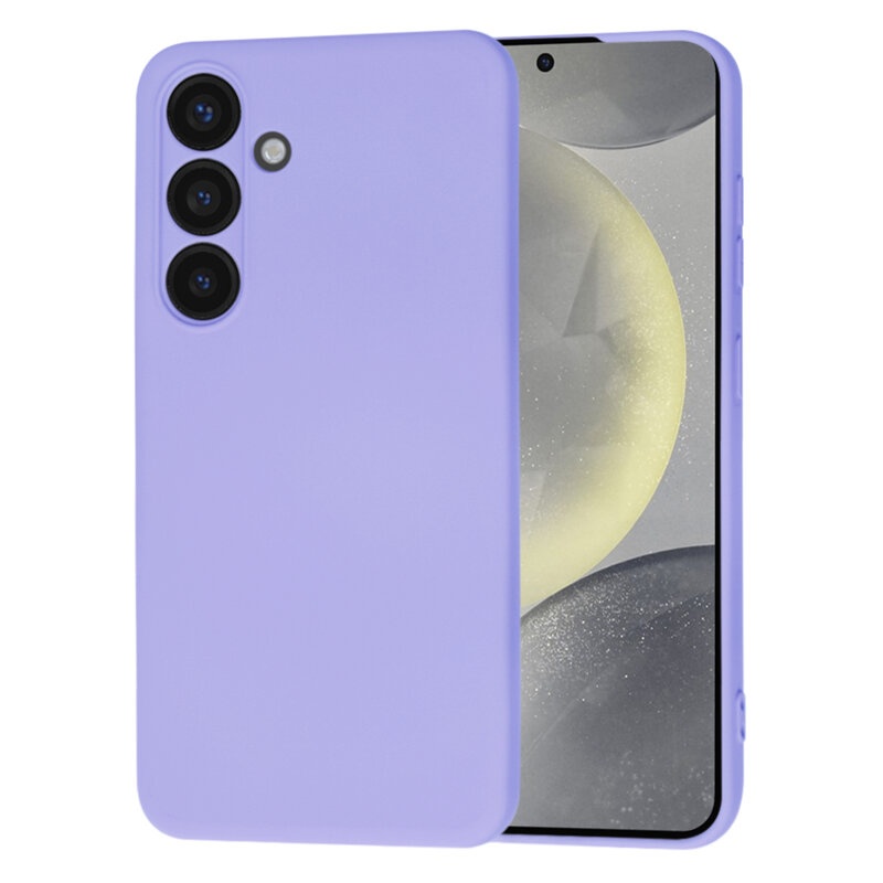 Husa pentru Samsung Galaxy S25 Plus din Silicon Catifelat, Protectie Premium, Skyddar SoftElegance - Violet