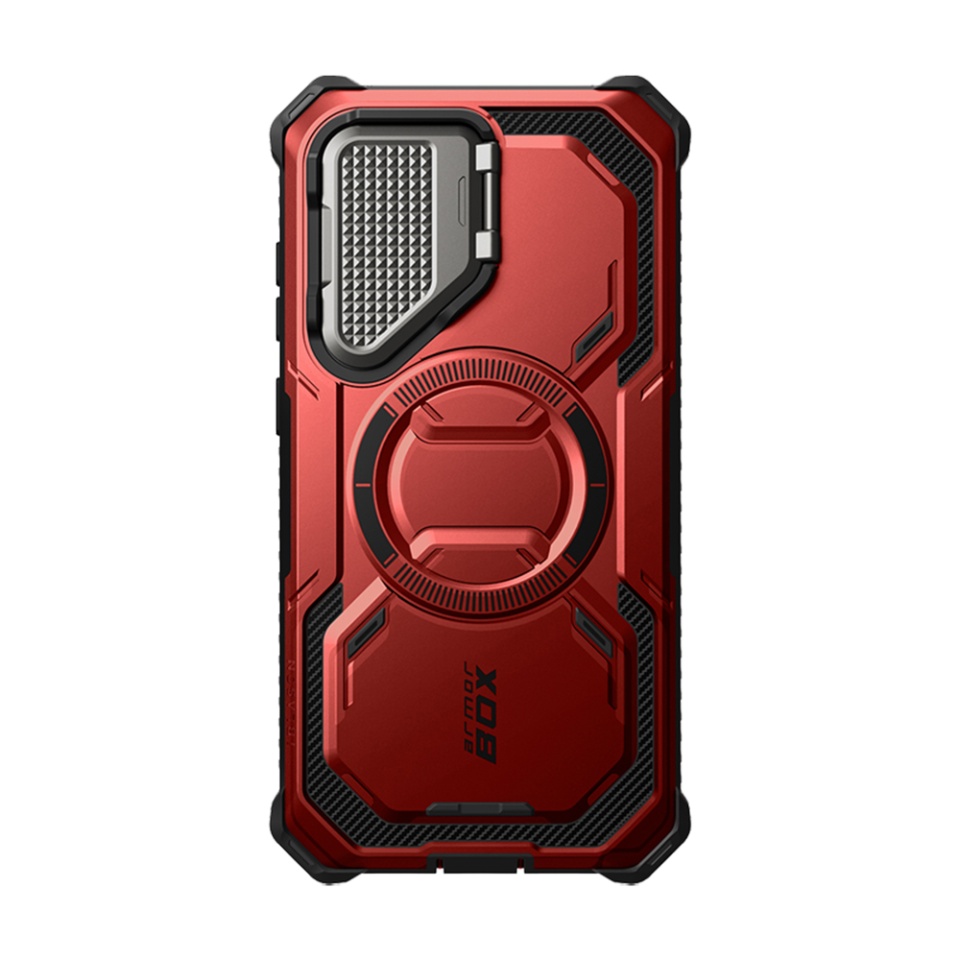 Husa pentru Samsung Galaxy S25 Plus, Kickstand, AntiSock, I-Blason Armorbox - Rosu - 1 | YEO