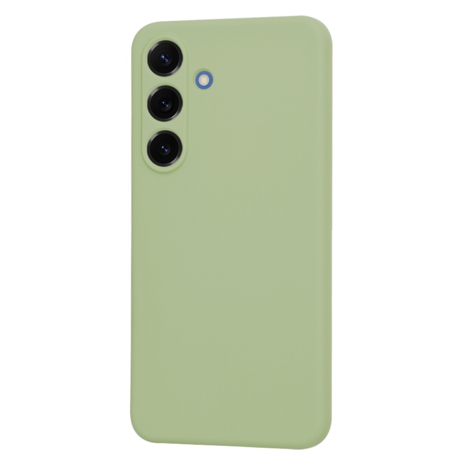 Husa pentru Samsung Galaxy S25, SKYDDAR INNOVATION, din Silicon Catifelat, SoftElegance, set cu sticker, Verde - 2 | YEO