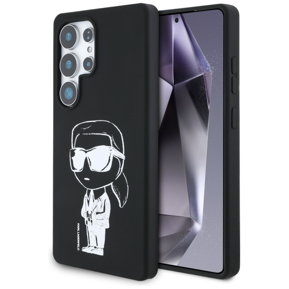 Husa pentru Samsung Galaxy S25 Ultra, Silicone MagSafe, Karl Lagerfeld - Negru