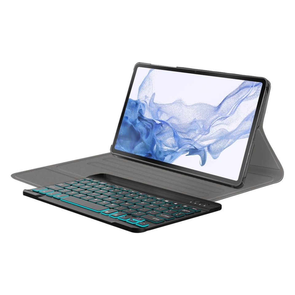 Husa pentru Samsung Galaxy Tab S8 cu Tastatura Bluetooth si Protectie 360°, SKDR DuoSmart Cover - Negru - 3 | YEO