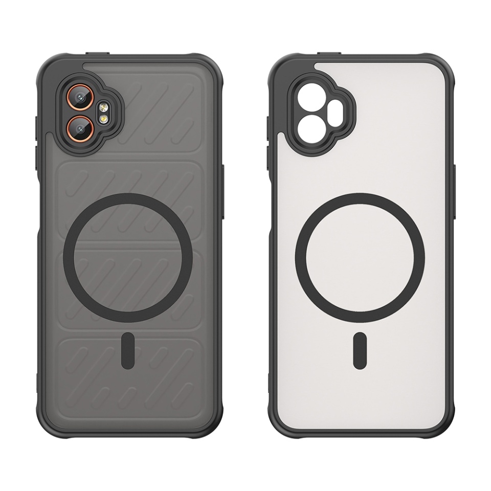 Husa pentru Samsung Galaxy Xcover7 Pro, SKYDDAR INNOVATION, HaloFrost MagSafe II, Antisoc, set cu sticker, Negru - 1 | YEO