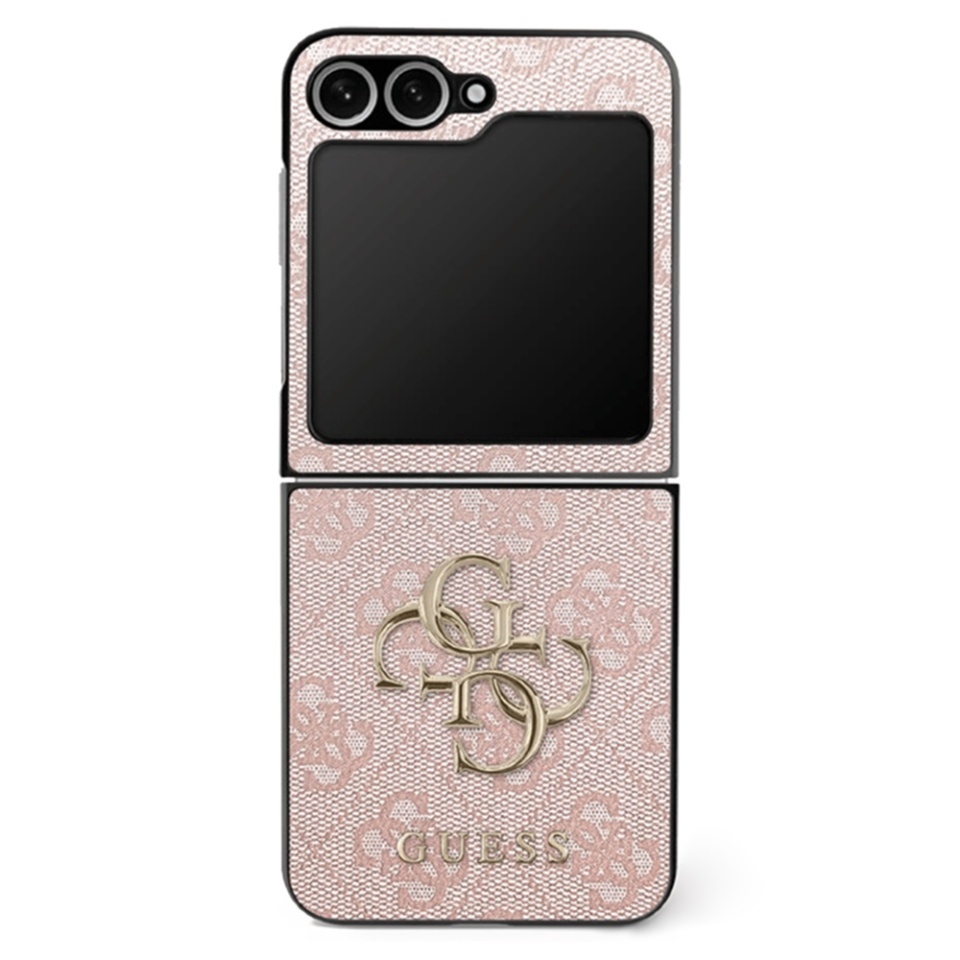 Husa pentru Samsung Galaxy Z Flip7, Guess 4G Metal Logo, Protectie Slim, Compatibila, Roz