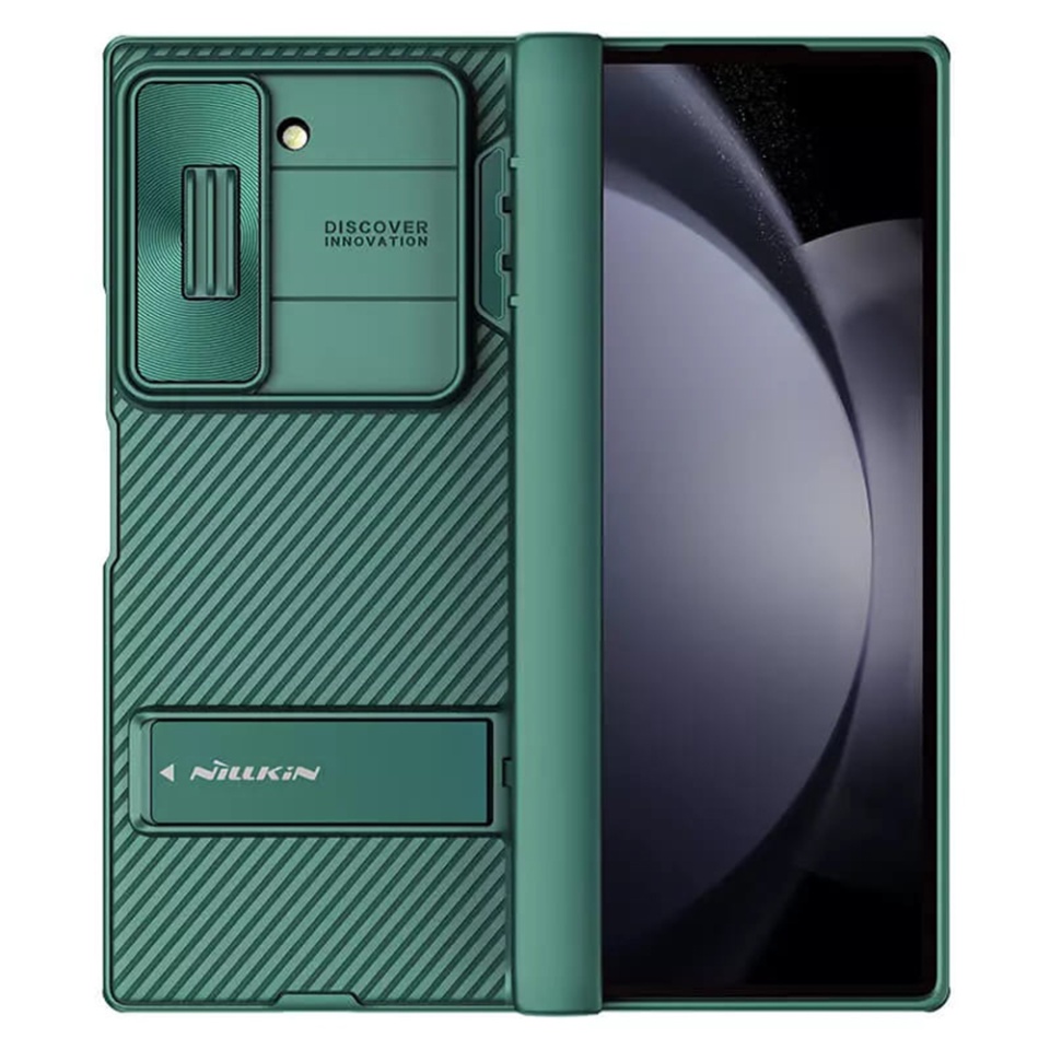 Husa pentru Samsung Galaxy Z Fold6 cu inel magnetic si protectie camera Nillkin CamShield - Verde - 1 | YEO