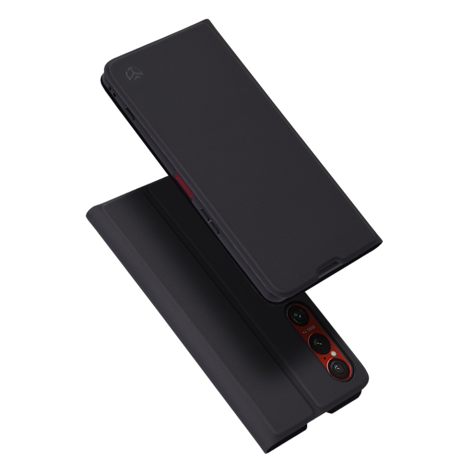 Husa pentru Sony Xperia 1 VI, SKYDDAR INNOVATION, Magskin Book, tip Carte cu Portofel Interior, set cu sticker, Negru