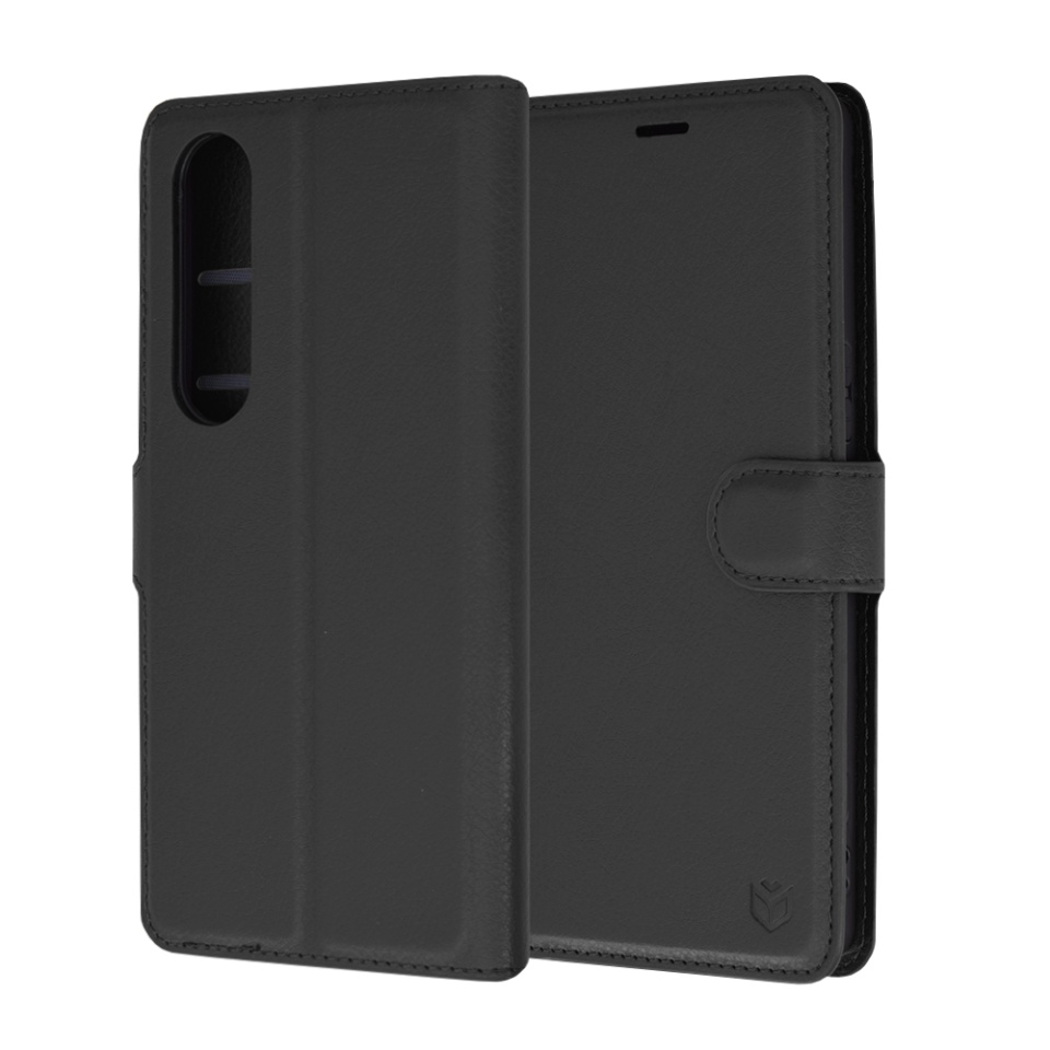 Husa pentru Sony Xperia 1 VI tip Carte, cu Portofel Interior, Finisaje Premium, SKYDDAR Leather Wallet - Negru