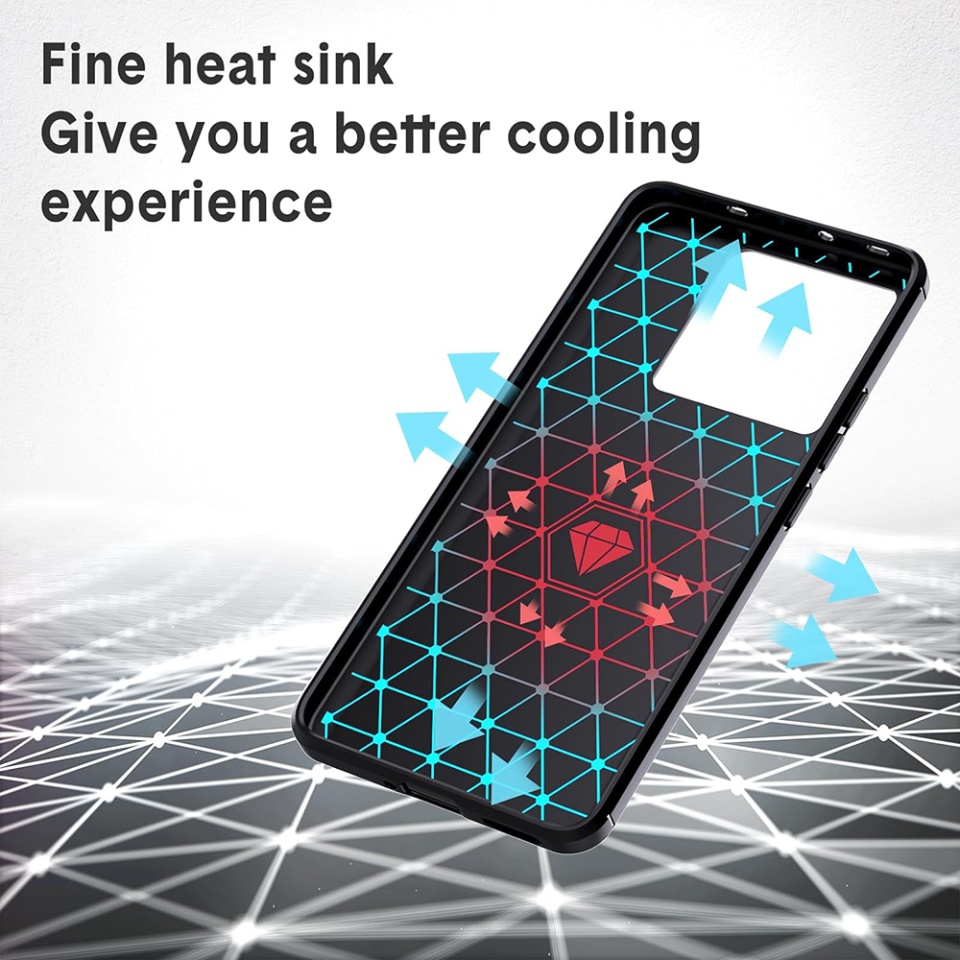 Husa pentru Xiaomi 13T / 13T Pro, SKYDDAR INNOVATION, Carbon Silicone, din Silicon Slim, cu textura Fibra Carbon, set cu sticker, Negru - 2 | YEO