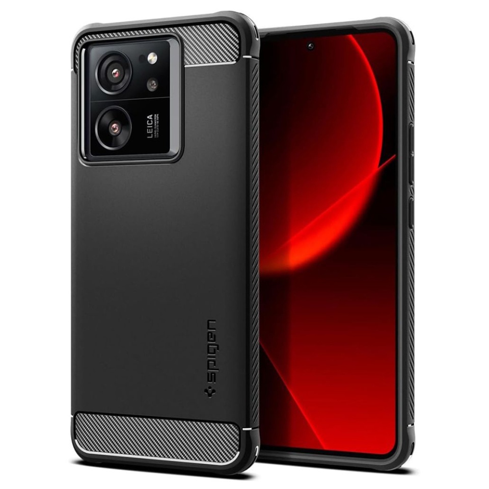 Husa pentru Xiaomi 13T / 13T Pro, Spigen Rugged Armor - Negru